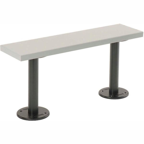 Locker Bench Top, Plastic, 36inW x 9-1/2inD, Gray